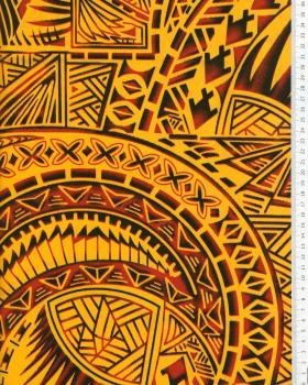 Polynesian fabric AERO Yellow - Tissushop
